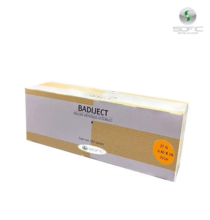 [BAD-L-40X35] BADIJECT AGUJAS  C/100 27 LARGA (.040 X 35)