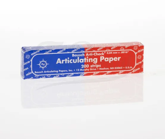 PAPEL ARTICULAR 40 MICRAS CON 200 TIRAS AZUL-ROJO BAUSCH