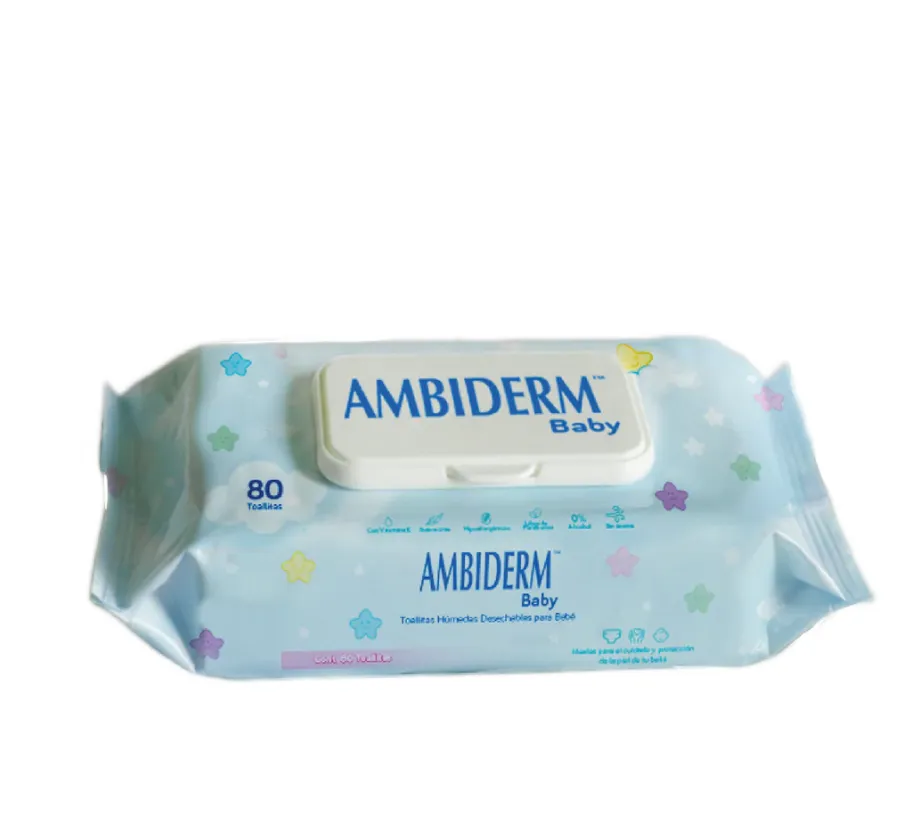 TOALLITA HUMEDA AMBIDERM BABY BOLSA C/80 PIEZAS AMBIDERM