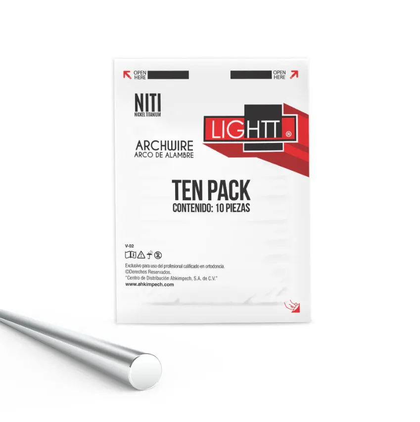 ARCOS  NITI REDONDOS Y RECTANGULARES LIGHTT