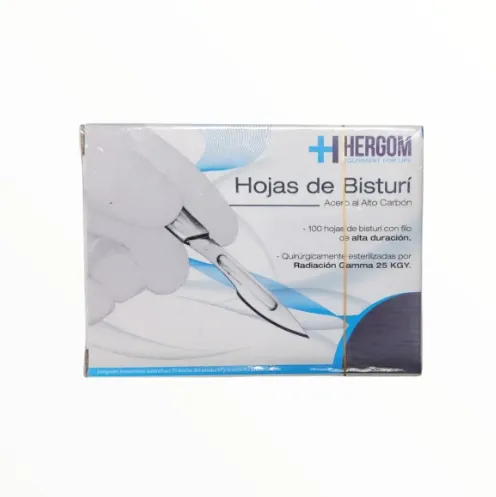 HOJAS DE BISTURI ACERO AL CARBON POR PIEZA HERGOM