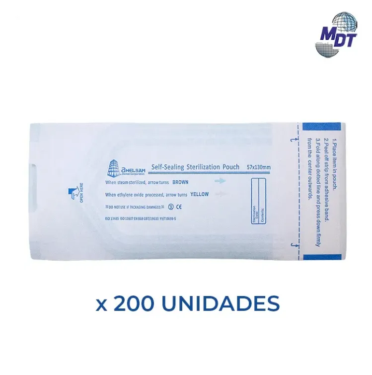 BOLSA PARA ESTERILIZAR 2 1/4 X 5 ANELSAM PAQ C/200
