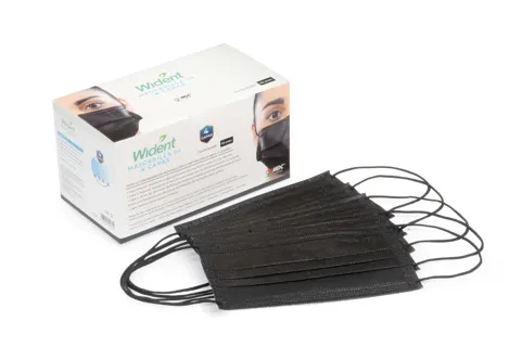 CUBRE BOCAS NEGRO 4 CAPAS CAJA C/50 WIDENT