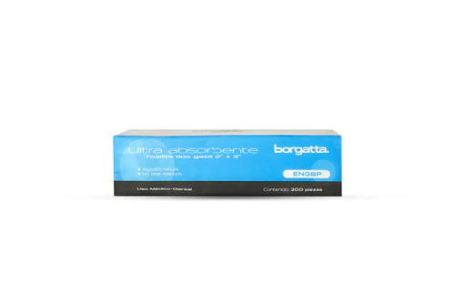 GASAS DE ALGODON 5X5 4 CAPAS C/200  BORGATTA   ( PROMO )