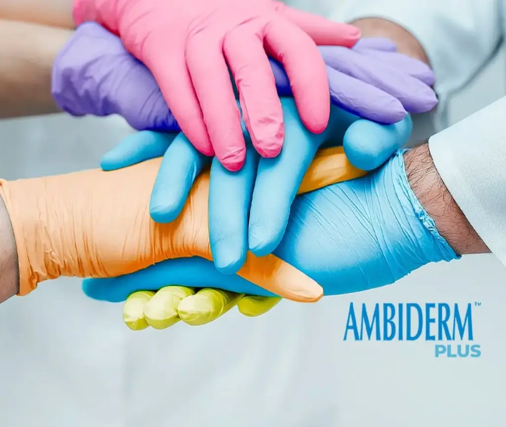 GUANTES LATEX AMBIDERM PLUS (verde, chico)