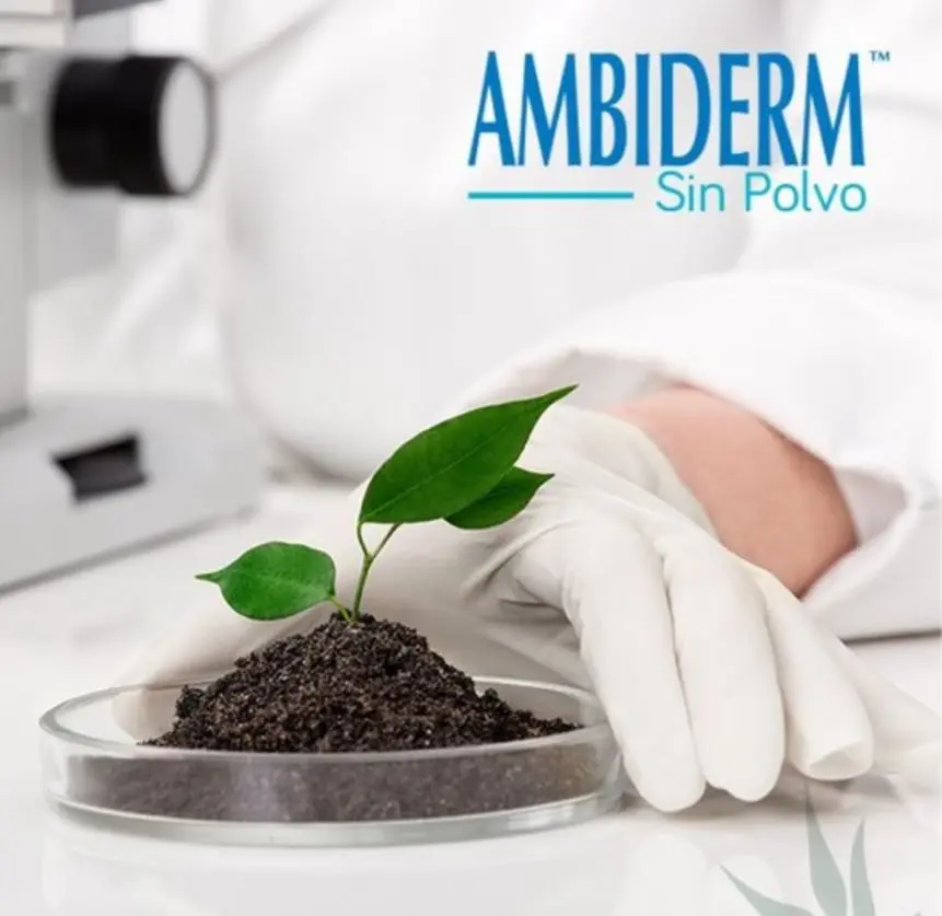 GUANTES LATEX AMBIDERM LIBRE DE POLVO (chico)