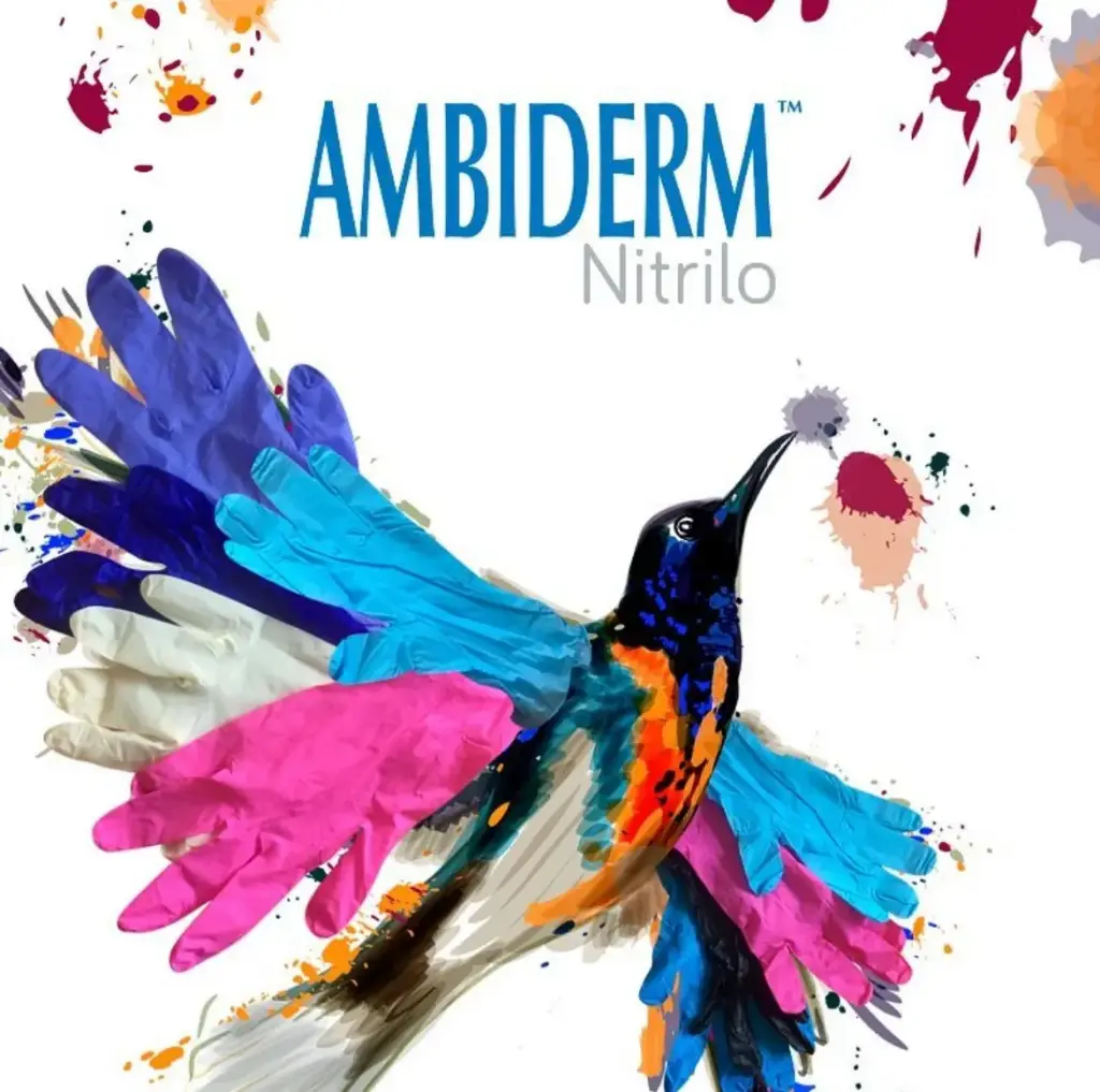 GUANTES NITRILO AMBIDERM (verde, Extra-chico)