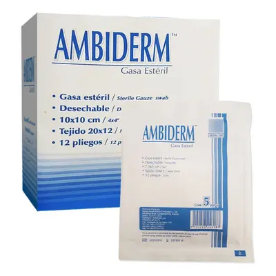 [AMBI230007020] GASA ESTERIL 10X10 DE ALGODON CAJA C/100 AMBIDERM