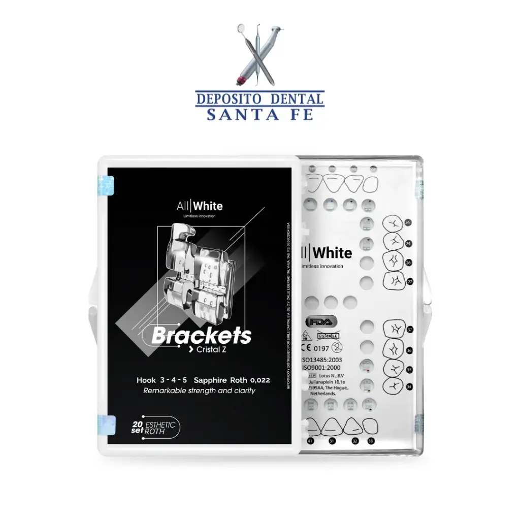 BRACKETS ALL WHITE CRISTAL ZAFIRO ROTH .022