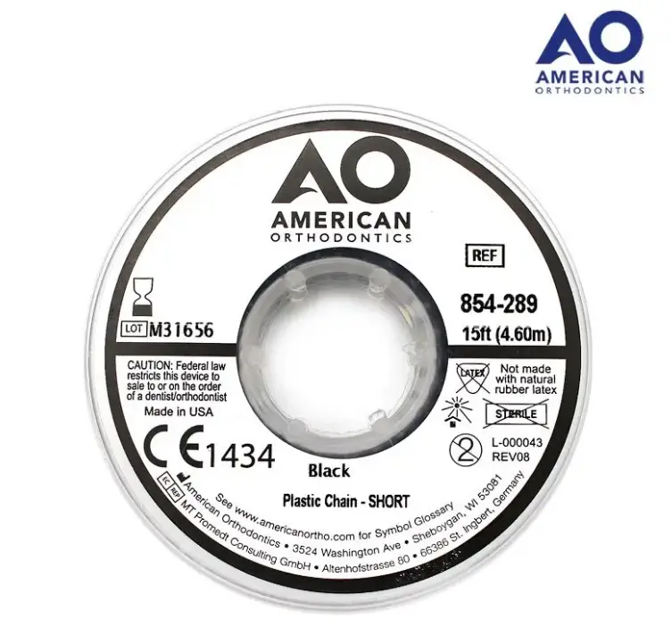 [AO854-289] CADENA SHORT NEGRA AO