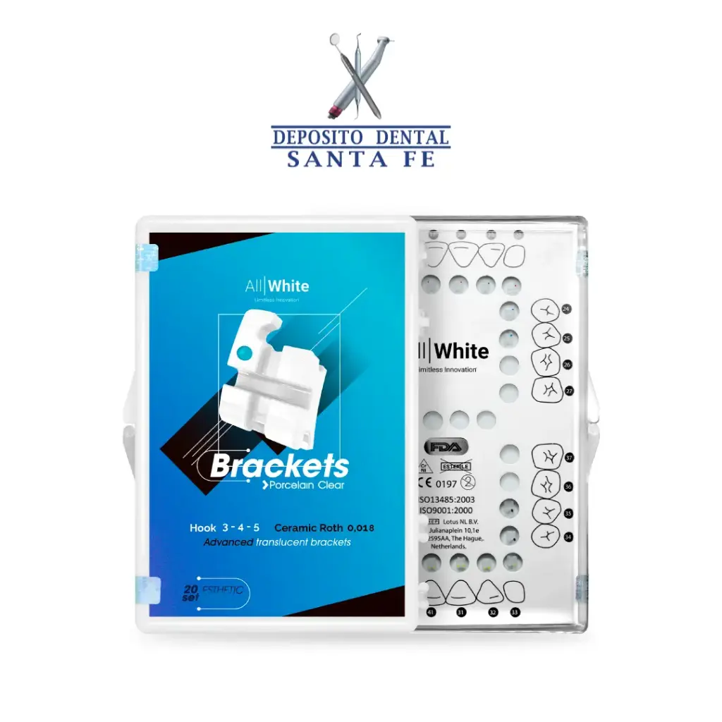 BRACKETS ALL WHITE PORCELANA/SCA (MBT .022)