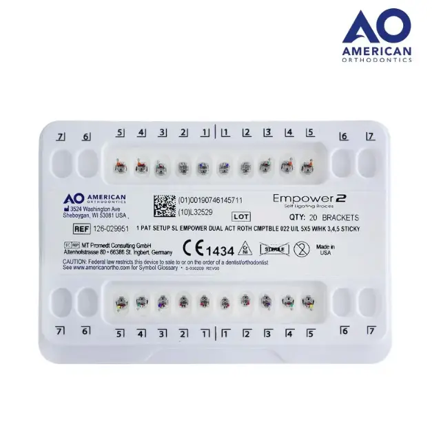 [AOB126-029951] BRACKETS AUTOLIGADO EMPOWER .022 JGO MIXTO ROTH. AO