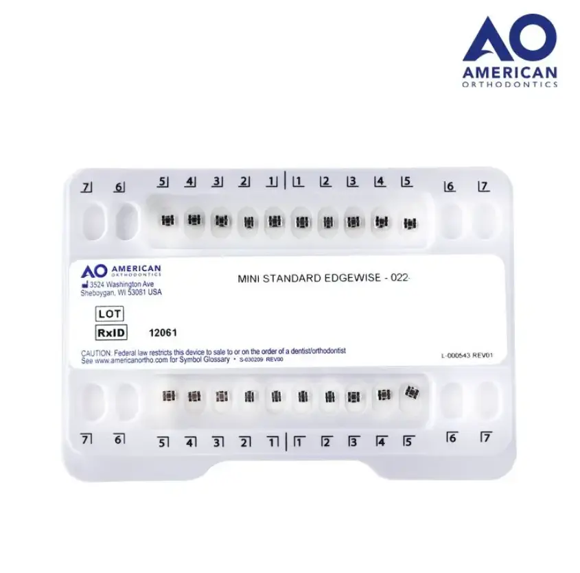 [AOB380-0021A5] BRACKETS MINI ESTANDAR .022 JGO AO