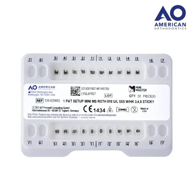 [AOB126-029955] BRACKETS MINI ROTH .018 JGO AO