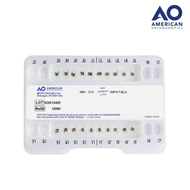 [AOB390-1001ANDR] BRACKETS MINI ANDREWS .018 JGO. AO
