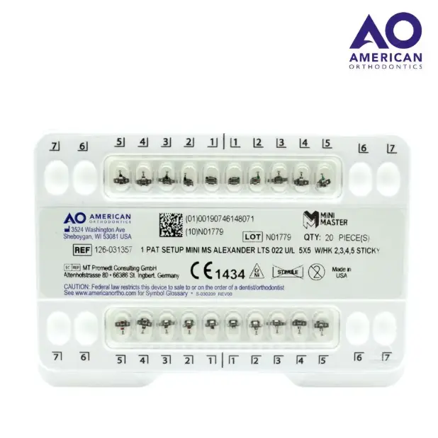 [AOB126-031357] BRACKETS MINI ALEXANDER .022 JGO AO