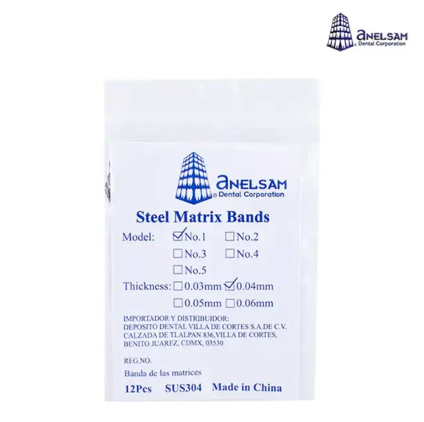 BANDA MATRIZ ACERO 0.04MM CON 12 ANELSAM 