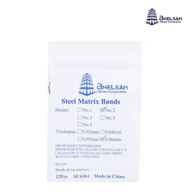 [JWSNCX02] BANDA MATRIZ ACERO 0.06MM CON 12 ANELSAM 