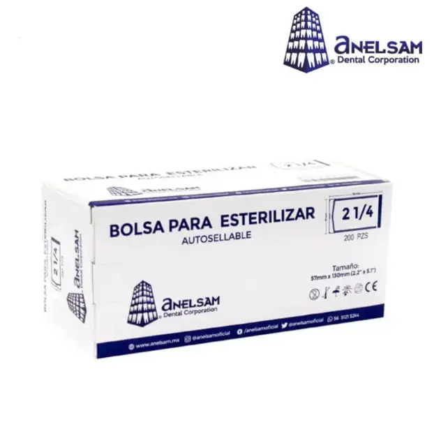 [ZHEJIANG-BP221] BOLSA PARA ESTERILIZAR 2 1/4 X 5 C/200 ANELSAM