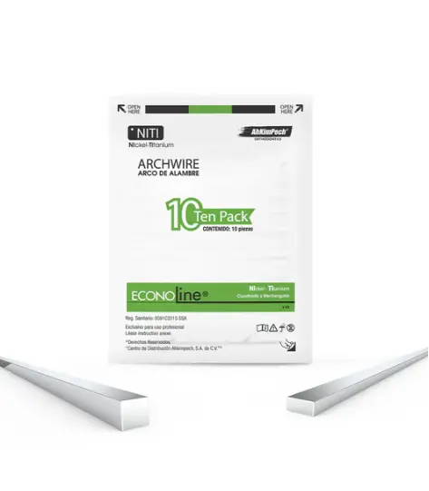 ARCOS NITI ECONOLINE CUADRADO Y RECTANGULAR C/10 AH-KIMPE-CH (017 X 022, Superior)