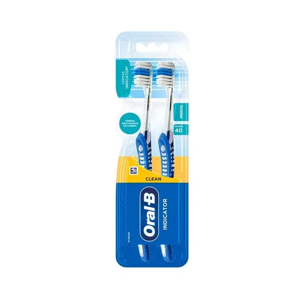 CEPILLO CLEAN INDICATOR 40 MEDIO C/2 ORAL B