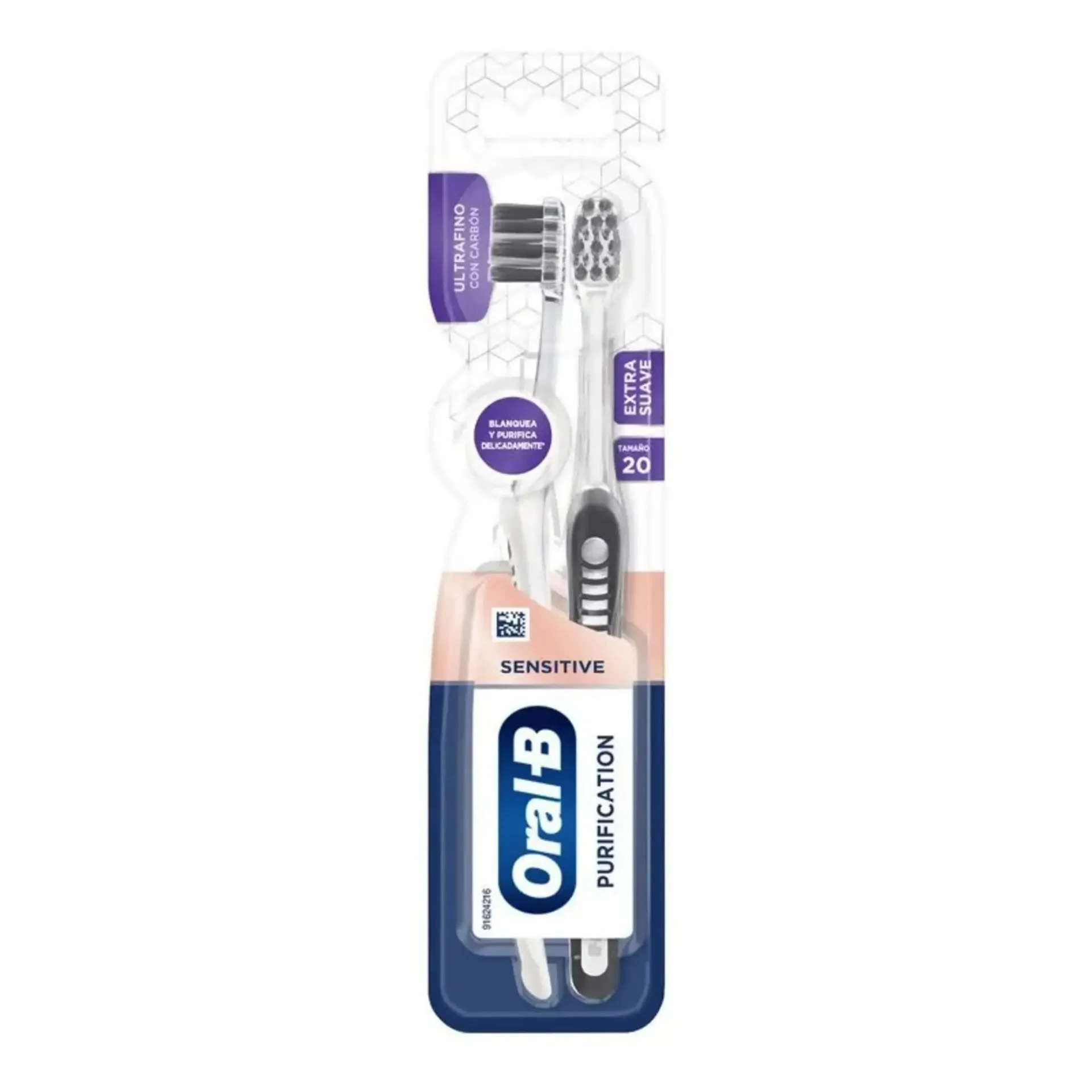 [7500435143790] CEPILLO COMPACT CARBON PURIFICATION 2X1 ORAL-B