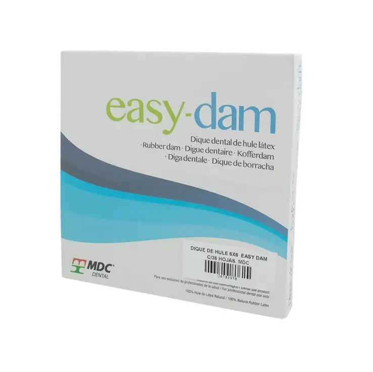 [144-0300] DIQUE HULE 6X6 AZUL EASY DAM C/36 HOJAS MDC