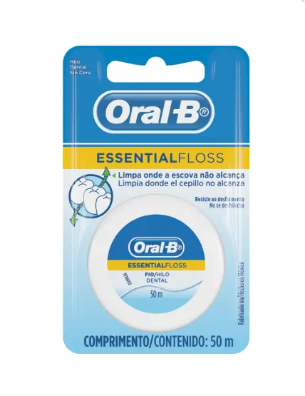 HILO DENTAL ESSENTIAL FLOSS C/CERA 50 MTS ORAL B 