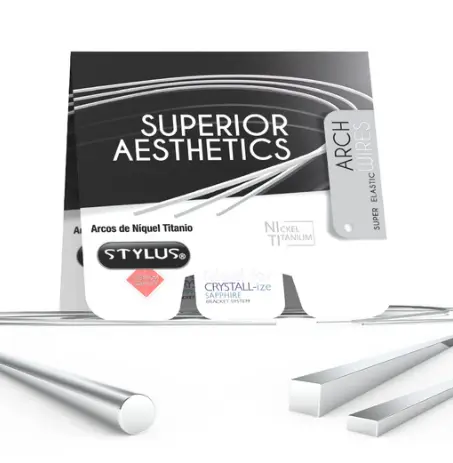 ARCO CUADRADO NITI .016 X .016 AESTHETICS AH KIM PECH (Superior)