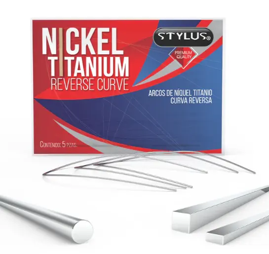 ARCOS RECTANGULARES NITI CURVA INVERSA AH KIM PECH (019 X 025, Superior)