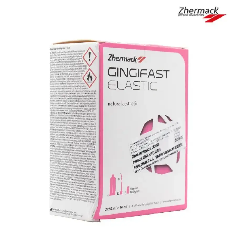 [ZERMACK401500] GINGIFAST ELASTIC CAJA CON 2 CARTUCHOS 50 ml + SEPARATOR 10 ml + 12 PUNTAS ZHERMACK