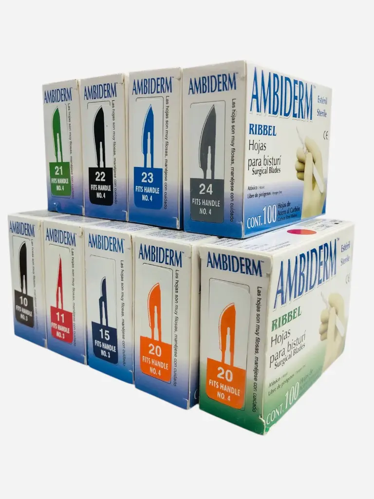 HOJA DE BISTURI ACERO AL CARBON AMBIDERM