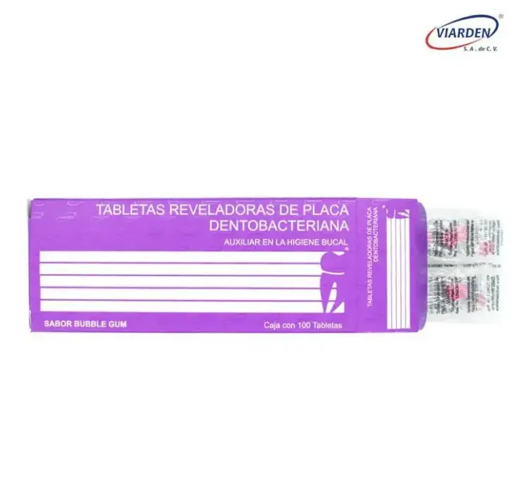 TABLETA REVELADORA CON 100 CON SABOR VIARDEN