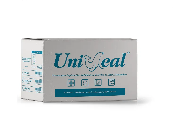 GUANTE  LATEX ESTERIL UNISEAL C/100 (S)