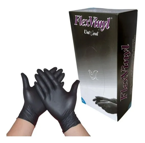 GUANTES FLEX VINYL UNISEAL (NEGRO, S)
