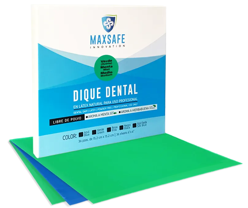 DIQUES MAX SAFE 5X5 MEDIO C/52 MEDICOM (Azul (Menta))