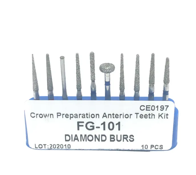 [ARGEL-FG101] KIT DE FRESAS P/ PREPARACON DE CORONAS Y DIENTES ANT C/10 FG 101