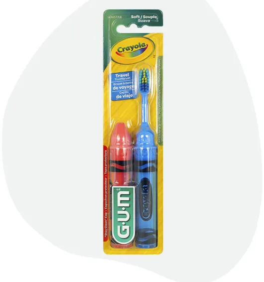 [070942002783] CEPILLO INFANTIL CRAYOLA TRAVEL 2 PZ GUM