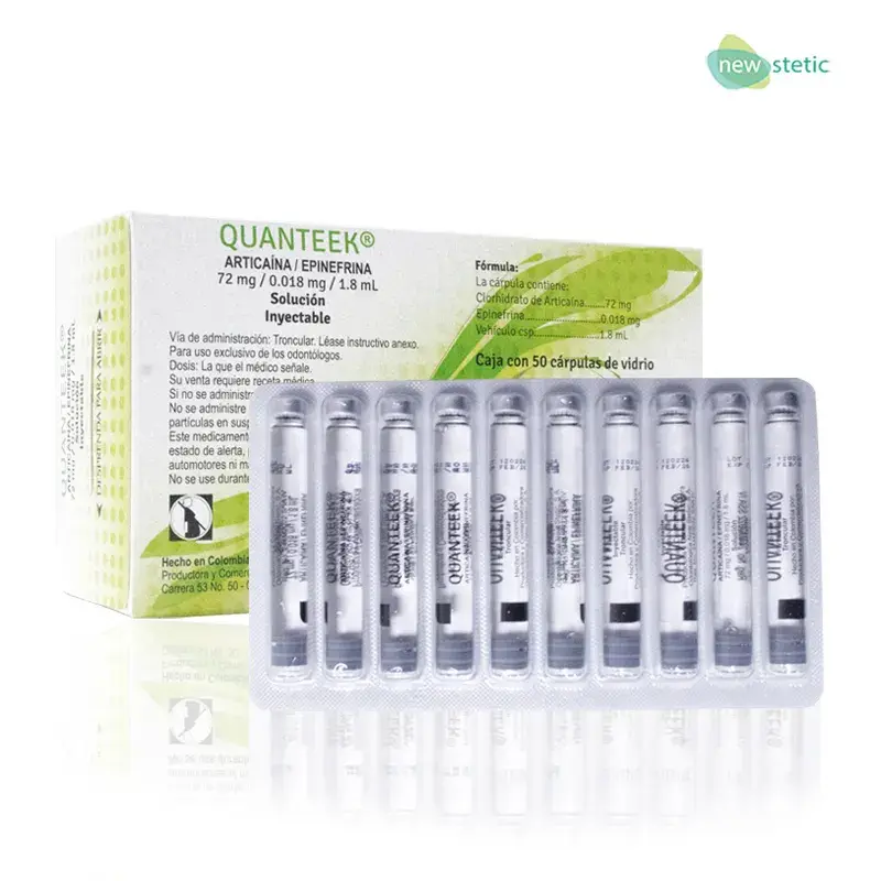 ARTICAINA CON EPINEFRINA QUANTEEK 4% VIDRIO (50 CARTUCHOS)