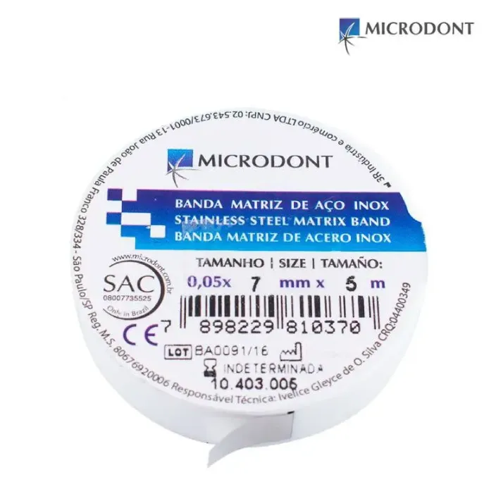 BANDA MATRIZ ROLLO 5 M. .05 X 7 MM.