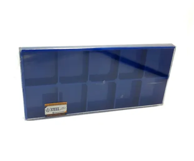 CAJA ORGANIZADORA CON TAPA Y 10 DIVISIONES STEEL (Rojo)