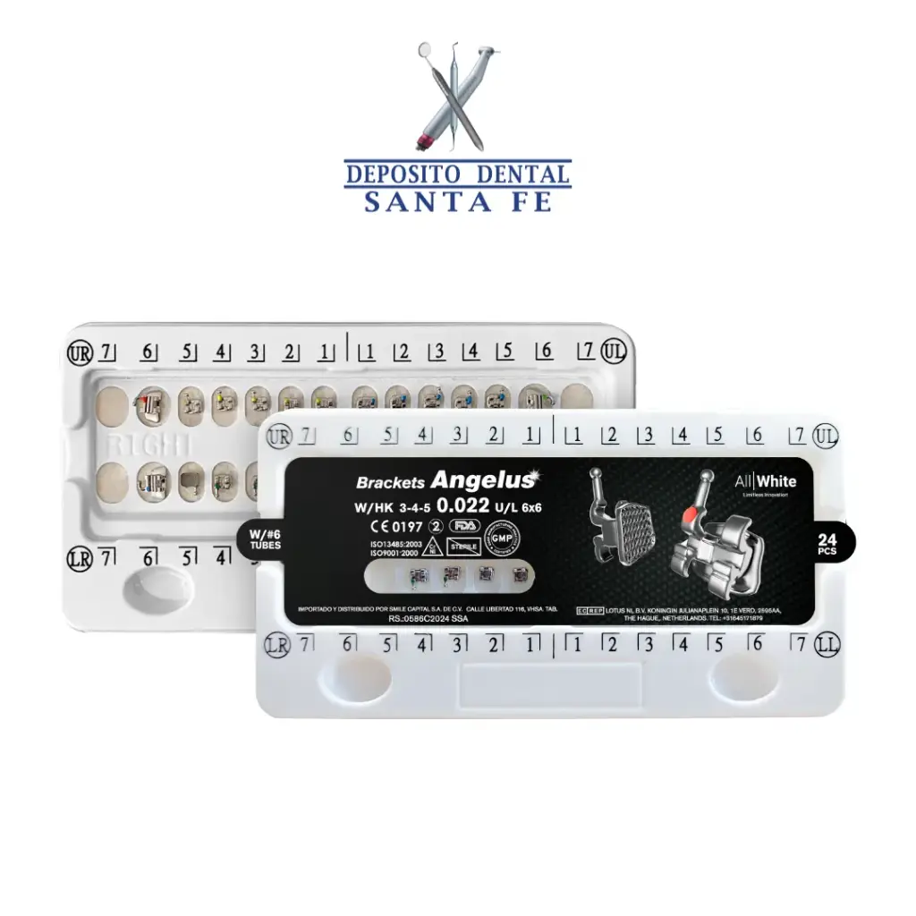 BRACKETS ALL WHITE ANGELUS+TUBOS PRIMER MOLAR/SCA