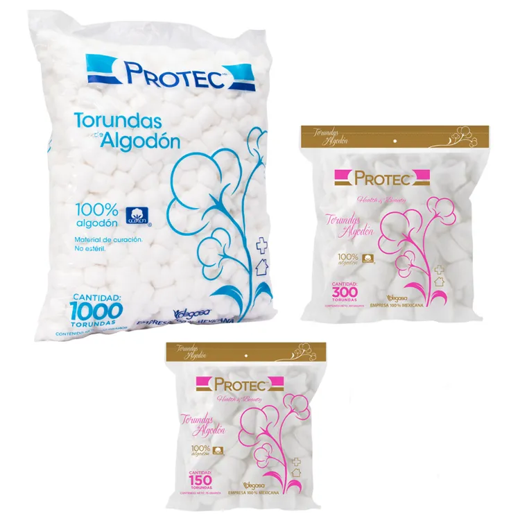 [PROTEC021600] TORUNDAS ALGODON PROTEC (C/1000)