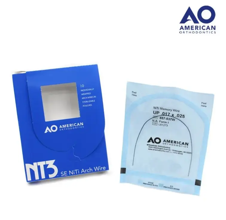 [ARCO NITI RECTANGULAR 854 542] ARCOS NITI RECTANGULAR AO (018 X 025, Superior)