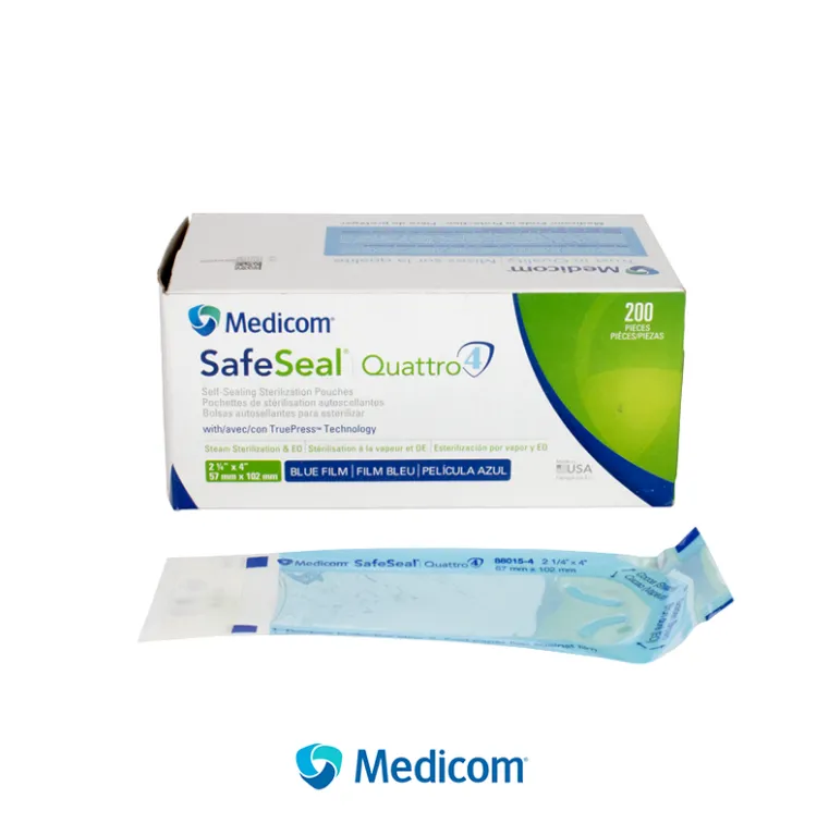 BOLSA PARA ESTERILIZAR 2 1/4 X 4 MEDICOM CON 200