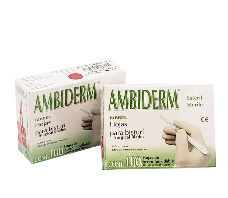HOJAS DE BISTURI ACERO INOXIDABLE AMBIDERM C/100
